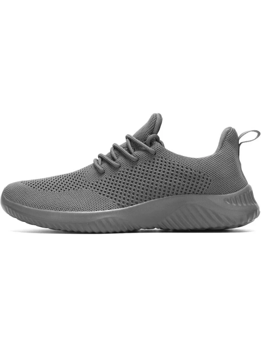 Men's Grey Slip on Walking Shoes Ultra Light Breathable Non Slip Running Shoes